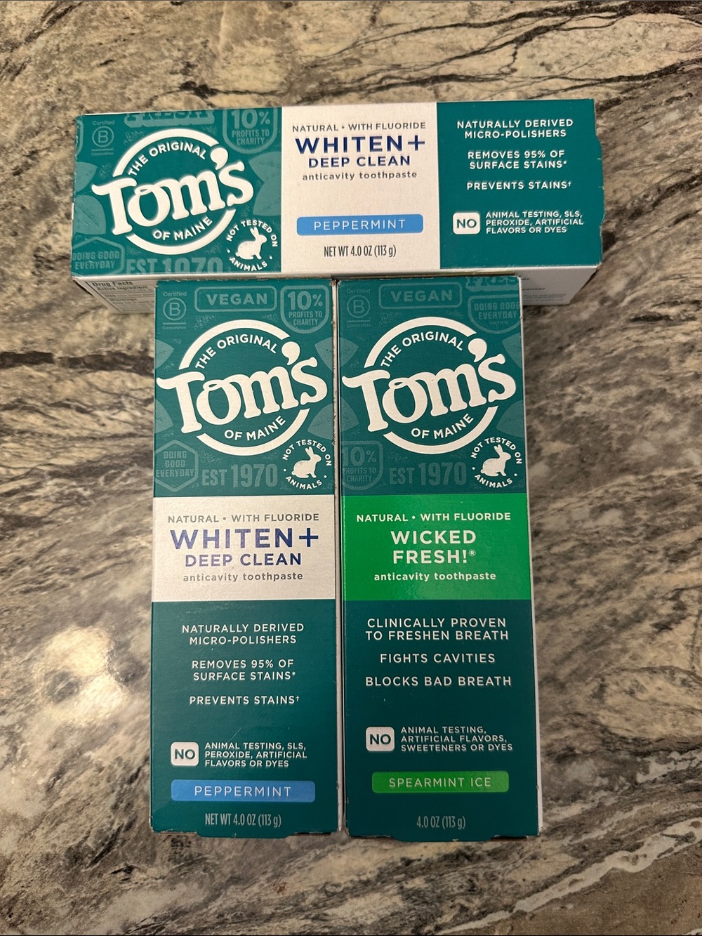 Peppermint & Spearmint Ice Whitening Toothpaste – Mint Green